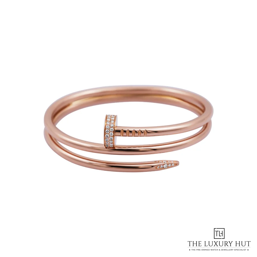 Cartier 18ct Rose Gold Juste un Clou Double Diamond Bangle